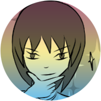A round image of Nicholas doing his stupid pose.