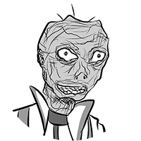 A round image of Jimms Burnt the abomination!