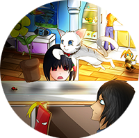 A round mini-image of the WNx Homestay poster.