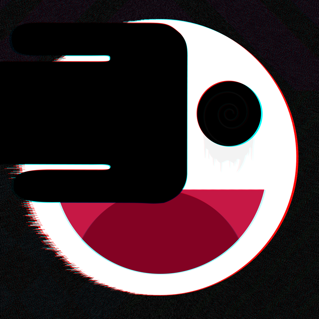 An abstract picture expressing saudade. It seems like a half sad and happy face with a person's head as the eye.
