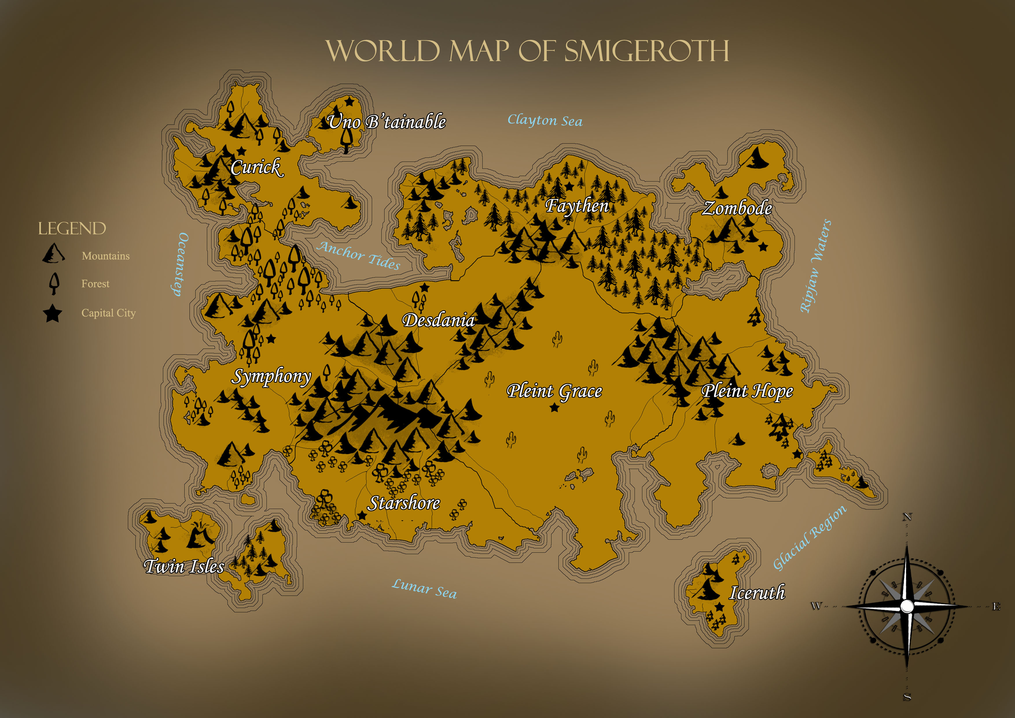 A map done in Photoshop for some homebrew role-playing games.