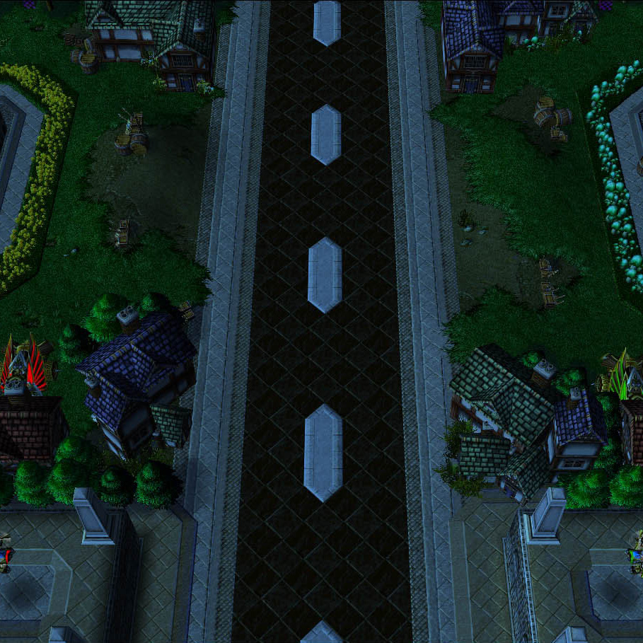 A screenshot of Capture the Flag: Flowers VS Mushrooms Warcraft III map.
