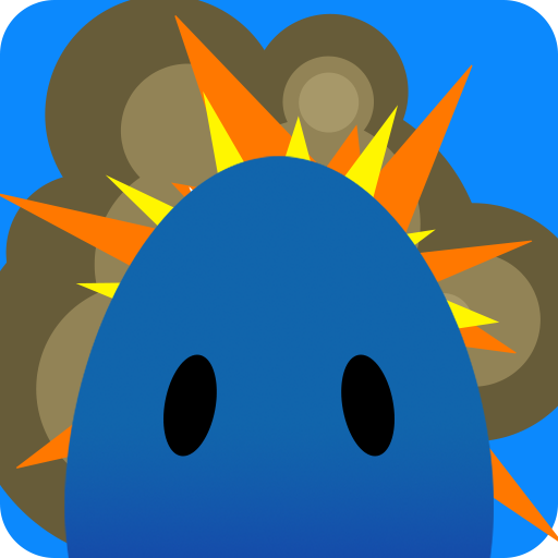 The blue egg character used in Stabilizer, a reflex and focus Android game.